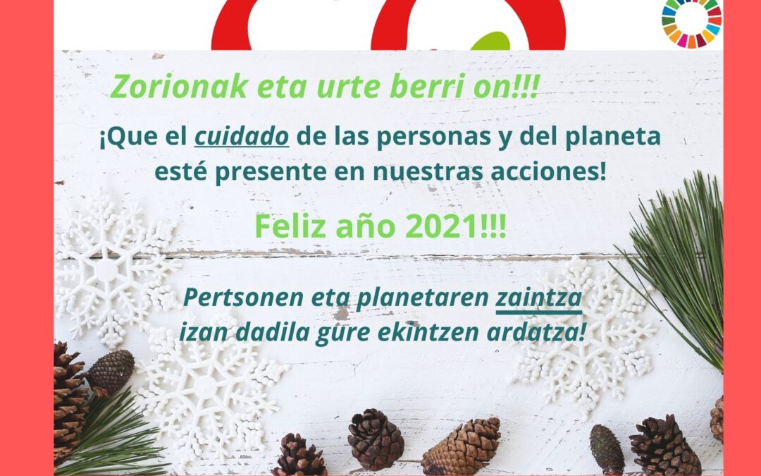 El Colegio Oficial de Trabajo Social de Navarra os desea feliz Navidad y un buen 2021!