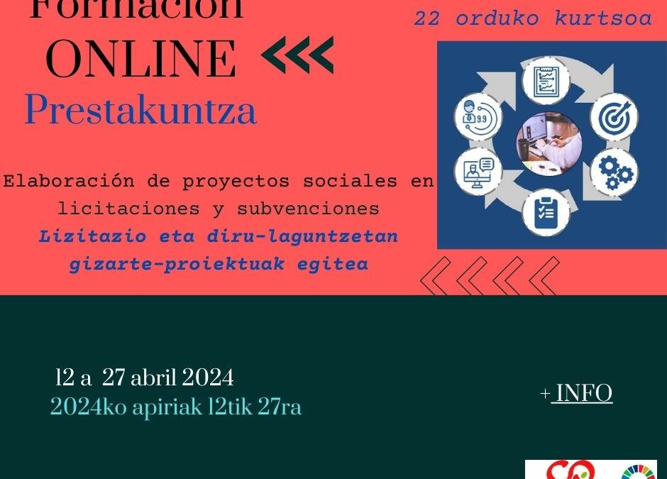 Curso «Elaboración de proyectos sociales en licitaciones y subvenciones»