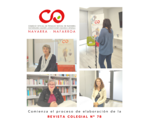 Imagen del proceso de elaboración de la Revista nº 78 del Colegio Oficial de Trabajo Social